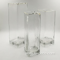 Creative geometry glass vase transparent flower arrangement